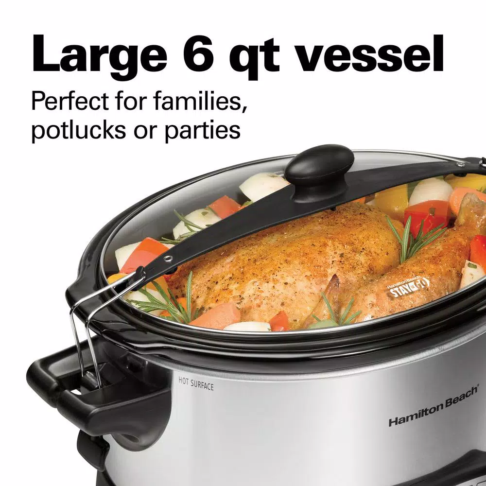 Cookers Hamilton Beach Programmable Stay Or Go 6 Qt. Stainless Steel Slow Cooker With Bonus Party Dipper 10 Cookers Hamilton Beach Programmable Stay Or Go 6 Qt. Stainless Steel Slow Cooker With Bonus Party Dipper - Image 8