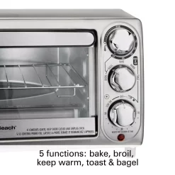 Toasters Hamilton Beach 1100-Watt 4-Slice Stainless Steel Toaster Oven -Dessert Makers Popular Store stainless steel hamilton beach toaster ovens 31143 4f 1000