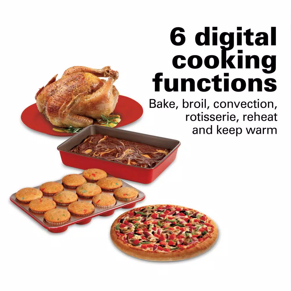 Toasters Hamilton Beach 1500 W 6-Slice Stainless Steel Digital Countertop Oven With Convection And Rotisserie 7 Toasters Hamilton Beach 1500 W 6-Slice Stainless Steel Digital Countertop Oven With Convection And Rotisserie - Image 5