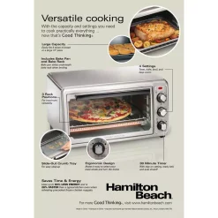 Toasters Hamilton Beach 1440-Watt 6-Slice Stainless Steel Toaster Oven -Dessert Makers Popular Store stainless steel hamilton beach toaster ovens 31411 76 1000