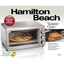 Toasters Hamilton Beach 1440-Watt 6-Slice Stainless Steel Toaster Oven -Dessert Makers Popular Store stainless steel hamilton beach toaster ovens 31411 fa 1000