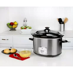 Cookers KALORIK 8 Qt. Stainless Steel Slow Cooker With Cool-Touch Handles 15 Cookers KALORIK 8 Qt. Stainless Steel Slow Cooker With Cool-Touch Handles -Dessert Makers Popular Store stainless steel kalorik slow cookers sc 41175 ss 31 1000