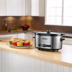 Cookers KitchenAid 6 Qt. Stainless Steel Slow Cooker With Glass Lid And Built-In Timer 9 Cookers KitchenAid 6 Qt. Stainless Steel Slow Cooker With Glass Lid And Built-In Timer -Dessert Makers Popular Store stainless steel kitchenaid slow cookers ksc6223ss 31 1000 1