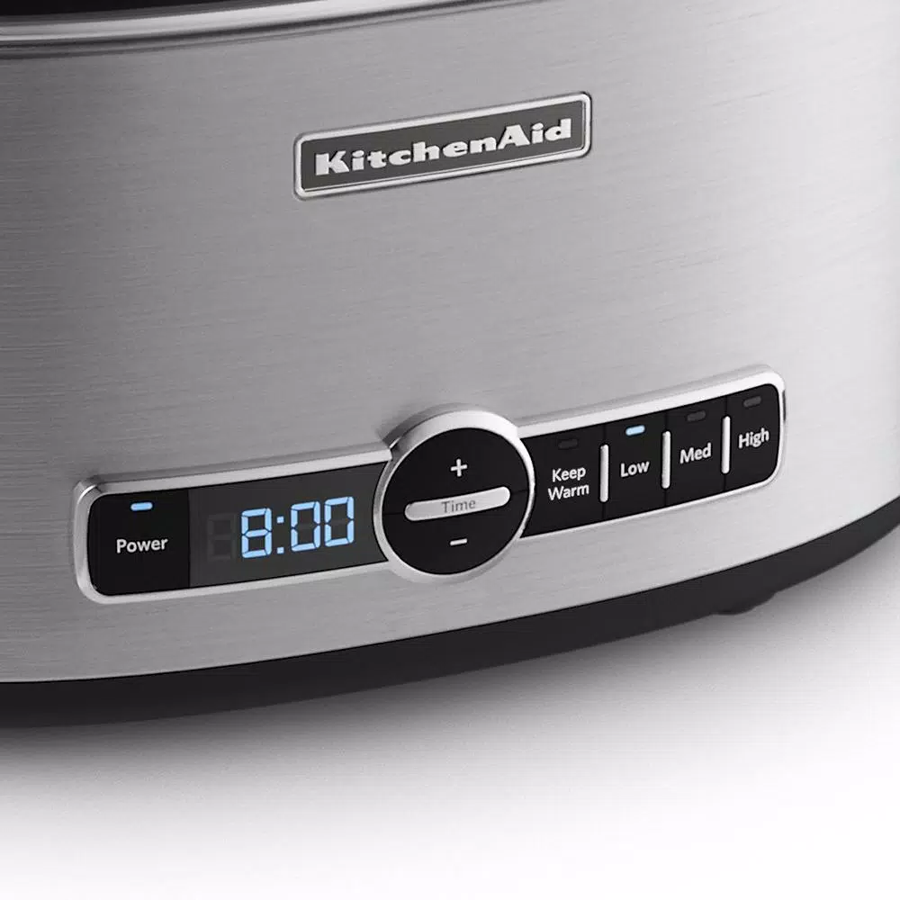 Cookers KitchenAid 6 Qt. Stainless Steel Slow Cooker With Glass Lid And Built-In Timer 4 Cookers KitchenAid 6 Qt. Stainless Steel Slow Cooker With Glass Lid And Built-In Timer - Image 2