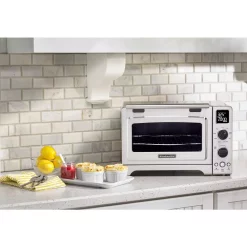 Toasters KitchenAid 1800 W 4-Slice Stainless Steel Convection Toaster Oven 12 Toasters KitchenAid 1800 W 4-Slice Stainless Steel Convection Toaster Oven -Dessert Makers Popular Store stainless steel kitchenaid toaster ovens kco273ss 77 1000