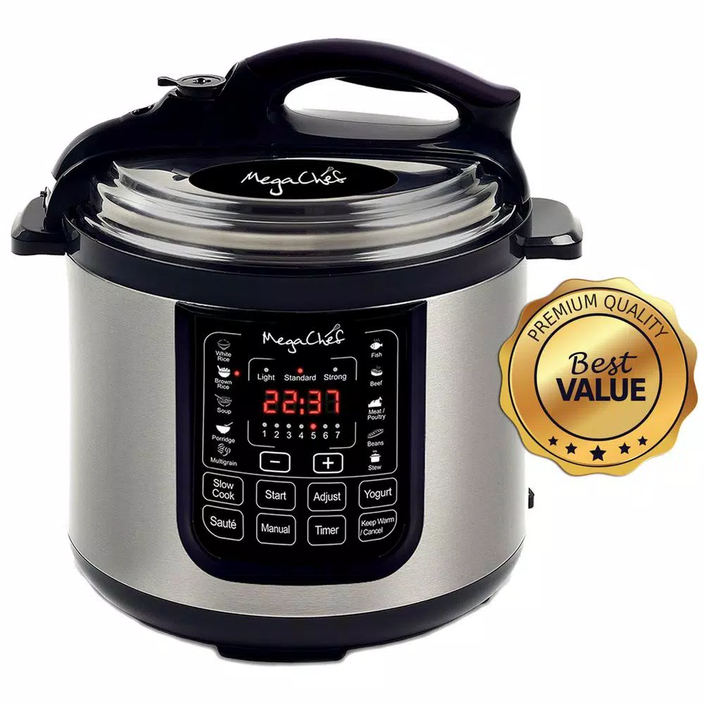 Cookers MegaChef 8 Qt. Stainless Steel Electric Pressure Cooker With Stainless Steel Pot 5 Cookers MegaChef 8 Qt. Stainless Steel Electric Pressure Cooker With Stainless Steel Pot - Image 3