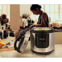Cookers MegaChef 8 Qt. Stainless Steel Electric Pressure Cooker With Stainless Steel Pot 13 Cookers MegaChef 8 Qt. Stainless Steel Electric Pressure Cooker With Stainless Steel Pot -Dessert Makers Popular Store stainless steel megachef electric pressure cookers 98599676m 66 1000
