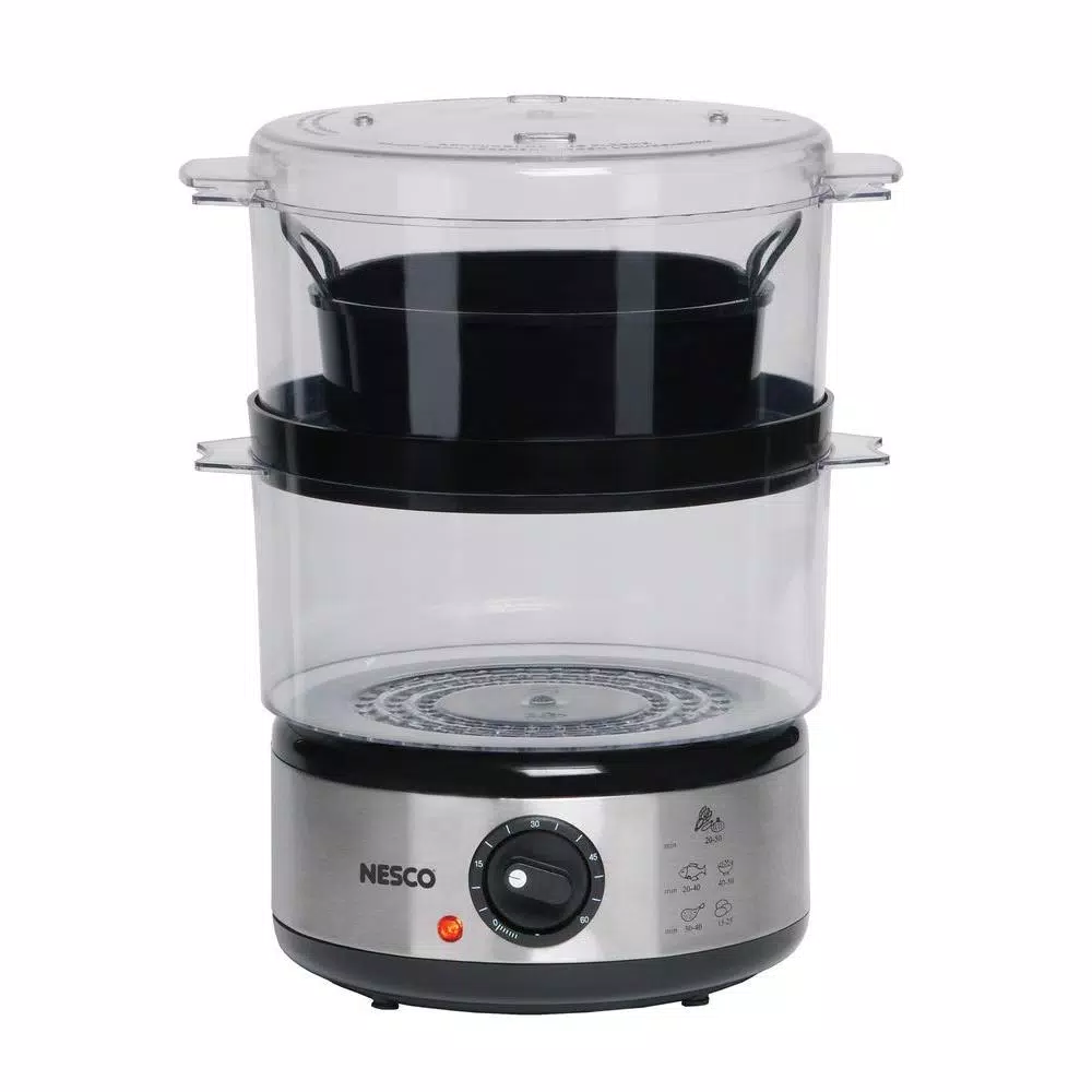 Cookers Nesco 5 Qt. Stainless Steel Food Steamer And Rice Cooker 3 Cookers Nesco 5 Qt. Stainless Steel Food Steamer And Rice Cooker