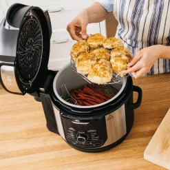 Cookers NINJA Foodi Deluxe 8 Qt. Black Electric Pressure Cooker And Air Fryer 14 Cookers NINJA Foodi Deluxe 8 Qt. Black Electric Pressure Cooker And Air Fryer -Dessert Makers Popular Store stainless steel ninja electric pressure cookers fd401 1f 1000