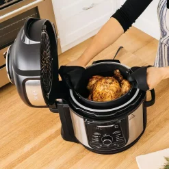 Cookers NINJA Foodi Deluxe 8 Qt. Black Electric Pressure Cooker And Air Fryer 15 Cookers NINJA Foodi Deluxe 8 Qt. Black Electric Pressure Cooker And Air Fryer -Dessert Makers Popular Store stainless steel ninja electric pressure cookers fd401 44 1000
