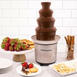 Dessert Makers Nostalgia 2 Lb. 3-Tier Chocolate Fondue Fountain 17 Dessert Makers Nostalgia 2 Lb. 3-Tier Chocolate Fondue Fountain -Dessert Makers Popular Store stainless steel nostalgia chocolate fountains cff 986 1f 1000