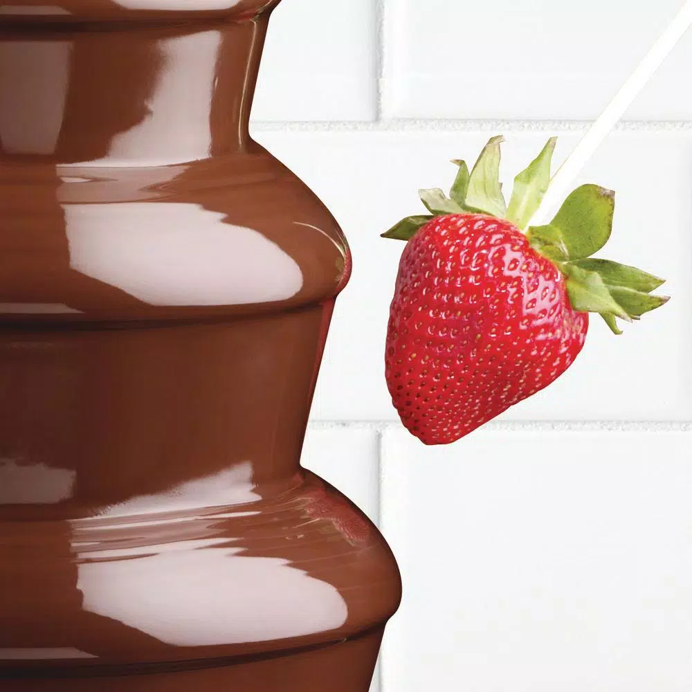 Dessert Makers Nostalgia 2 Lb. 3-Tier Chocolate Fondue Fountain 10 Dessert Makers Nostalgia 2 Lb. 3-Tier Chocolate Fondue Fountain - Image 8
