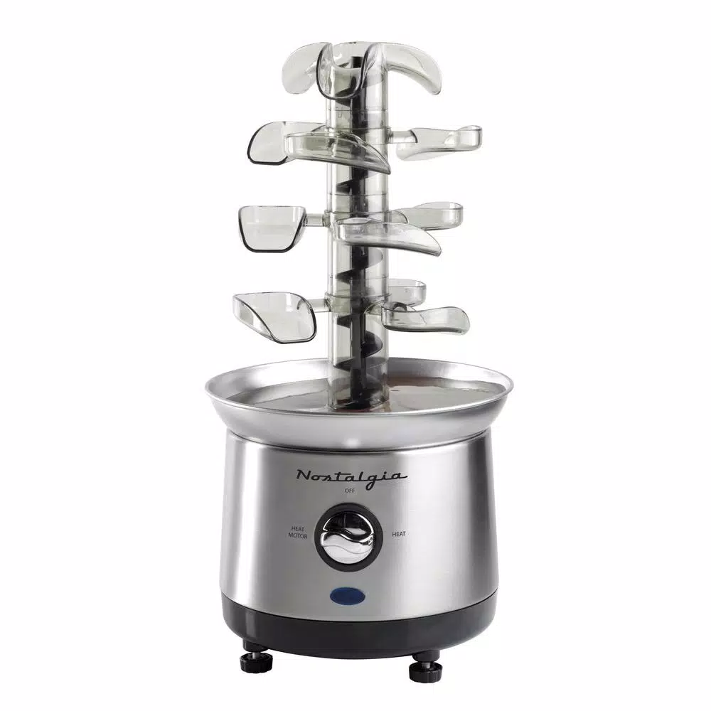 Dessert Makers Nostalgia 3-Tier Stainless Steel Cascading Fondue Fountain 3 Dessert Makers Nostalgia 3-Tier Stainless Steel Cascading Fondue Fountain