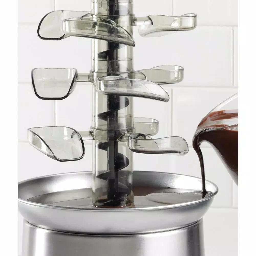 Dessert Makers Nostalgia 3-Tier Stainless Steel Cascading Fondue Fountain 5 Dessert Makers Nostalgia 3-Tier Stainless Steel Cascading Fondue Fountain - Image 3