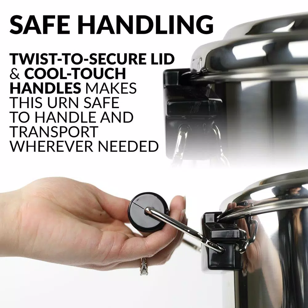 Coffee Makers Nostalgia 45-Cup Stainless Steel Quick Brewing Coffee Urn 8 Coffee Makers Nostalgia 45-Cup Stainless Steel Quick Brewing Coffee Urn - Image 6