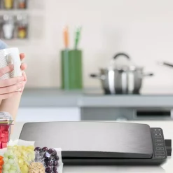 Food Processing NutriChef White With Reusable Vacuum Food Bags Stainless Steel Food Vacuum Sealer Electric Air Sealing Preserver System 17 Food Processing NutriChef White With Reusable Vacuum Food Bags Stainless Steel Food Vacuum Sealer Electric Air Sealing Preserver System -Dessert Makers Popular Store stainless steel nutrichef food vacuum sealers pkvs35sts 31 1000