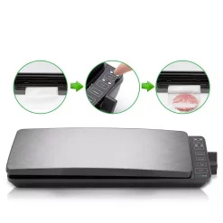 Food Processing NutriChef White With Reusable Vacuum Food Bags Stainless Steel Food Vacuum Sealer Electric Air Sealing Preserver System 14 Food Processing NutriChef White With Reusable Vacuum Food Bags Stainless Steel Food Vacuum Sealer Electric Air Sealing Preserver System -Dessert Makers Popular Store stainless steel nutrichef food vacuum sealers pkvs35sts 44 1000