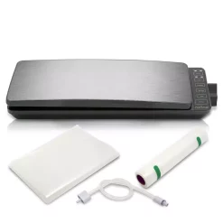 Food Processing NutriChef White With Reusable Vacuum Food Bags Stainless Steel Food Vacuum Sealer Electric Air Sealing Preserver System 15 Food Processing NutriChef White With Reusable Vacuum Food Bags Stainless Steel Food Vacuum Sealer Electric Air Sealing Preserver System -Dessert Makers Popular Store stainless steel nutrichef food vacuum sealers pkvs35sts fa 1000