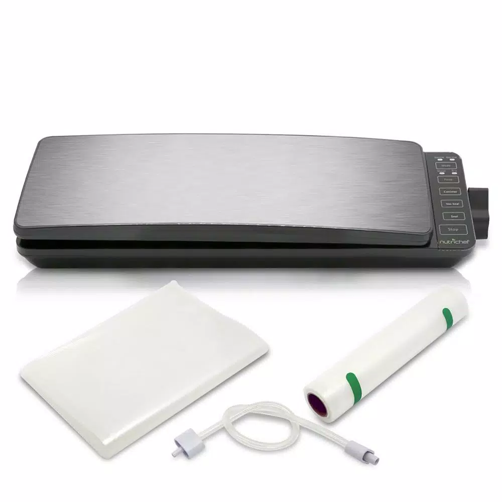 Food Processing NutriChef White With Reusable Vacuum Food Bags Stainless Steel Food Vacuum Sealer Electric Air Sealing Preserver System 8 Food Processing NutriChef White With Reusable Vacuum Food Bags Stainless Steel Food Vacuum Sealer Electric Air Sealing Preserver System - Image 6