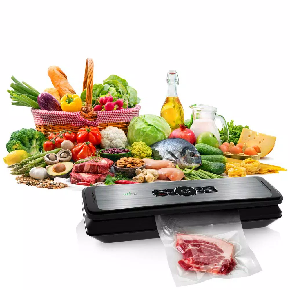 Food Processing NutriChef White With Digital Scale 1-Touch Automatic Open And Close Food Vacuum Sealer Electric Air Sealing Preserver 6 Food Processing NutriChef White With Digital Scale 1-Touch Automatic Open And Close Food Vacuum Sealer Electric Air Sealing Preserver - Image 4