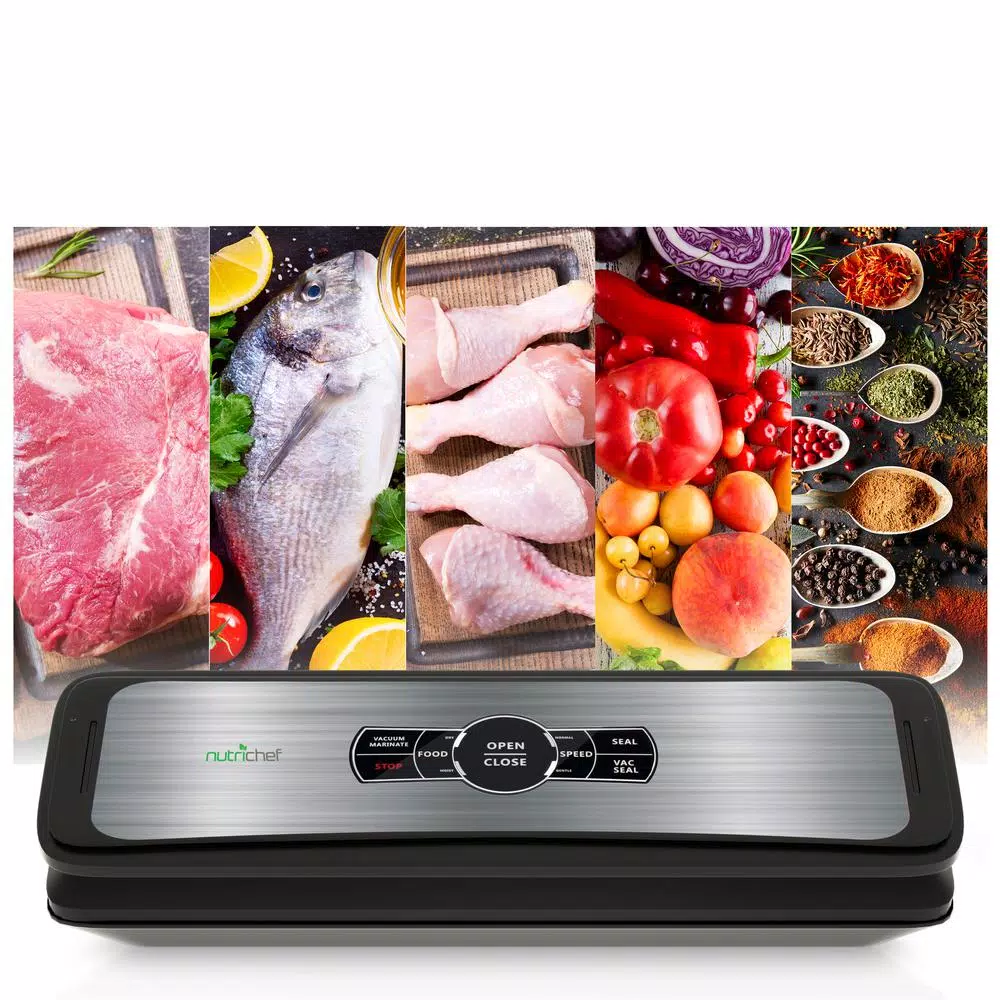 Food Processing NutriChef White With Digital Scale 1-Touch Automatic Open And Close Food Vacuum Sealer Electric Air Sealing Preserver 8 Food Processing NutriChef White With Digital Scale 1-Touch Automatic Open And Close Food Vacuum Sealer Electric Air Sealing Preserver - Image 6