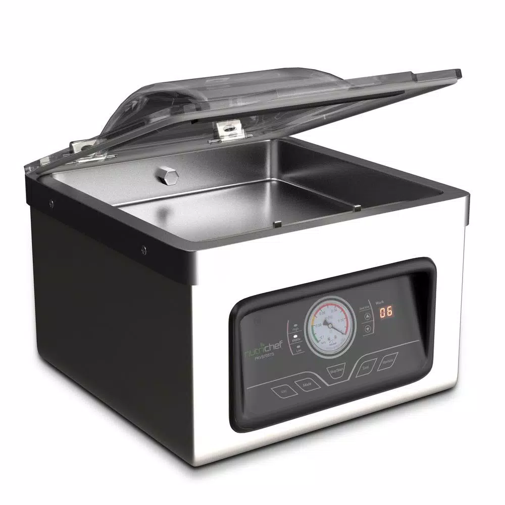 Food Processing NutriChef White Chamber Food Vacuum Sealer System – Commercial Electric Air Seal Preserver With Air Vac Bags (Stainless Steel) 3 Food Processing NutriChef White Chamber Food Vacuum Sealer System – Commercial Electric Air Seal Preserver With Air Vac Bags (Stainless Steel)