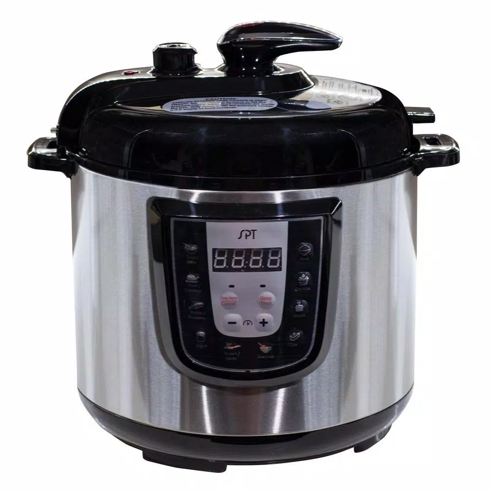 Cookers SPT 6 Qt. Stainless Steel Electric Pressure Cooker With Built-In Timer 3 Cookers SPT 6 Qt. Stainless Steel Electric Pressure Cooker With Built-In Timer