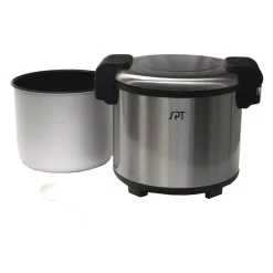 Cookers SPT 21.1 Qt. Stainless Steel Heavy Duty Rice Warmer (not A Cooker) 160 Cup (cooked Rice) 8 Cookers SPT 21.1 Qt. Stainless Steel Heavy Duty Rice Warmer (not A Cooker) 160 Cup (cooked Rice) -Dessert Makers Popular Store stainless steel spt rice cookers scw 80m 4f 1000