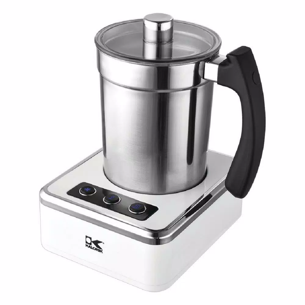 Coffee Makers KALORIK 13.5 Oz. White Stainless Steel Electric Milk Frother 4 Coffee Makers KALORIK 13.5 Oz. White Stainless Steel Electric Milk Frother - Image 2