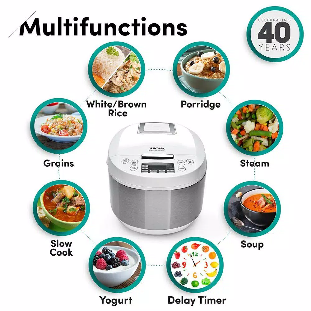 Cookers AROMA 3 Qt. White Electric Multicooker 5 Cookers AROMA 3 Qt. White Electric Multicooker - Image 3