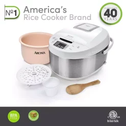 Cookers AROMA 3 Qt. White Electric Multicooker 13 Cookers AROMA 3 Qt. White Electric Multicooker -Dessert Makers Popular Store white aroma multi cookers arc 6206c fa 1000