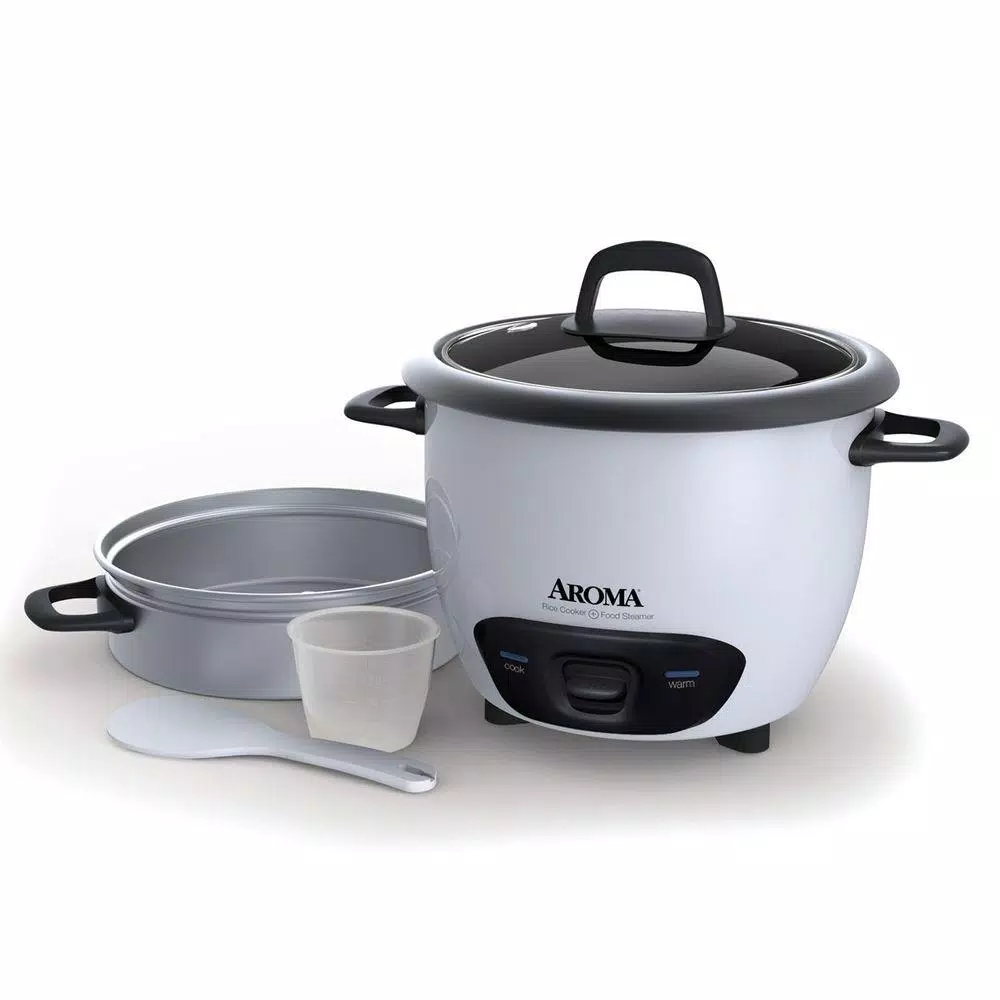 Cookers AROMA Pot-Style 6-Cup White Rice Cooker 4 Cookers AROMA Pot-Style 6-Cup White Rice Cooker - Image 2