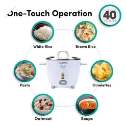 Cookers AROMA 14-Cup Rice Cooker In White 13 Cookers AROMA 14-Cup Rice Cooker In White -Dessert Makers Popular Store white aroma rice cookers arc 757sg 44 1000
