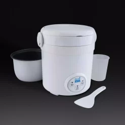 Cookers AROMA 3-Cup White Mini Rice Cooker With Non-Stick Cooking Pot 16 Cookers AROMA 3-Cup White Mini Rice Cooker With Non-Stick Cooking Pot -Dessert Makers Popular Store white aroma rice cookers mrc 903d 4f 1000