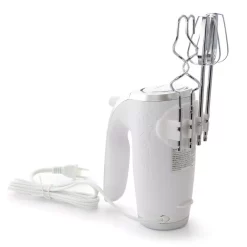 Mixers Better Chef 5-Speed 150-Watt White Hand Mixer With Silver Accents -Dessert Makers Popular Store white better chef hand mixers 98596682m 1f 1000