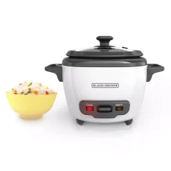 Cookers BLACK+DECKER 3-Cup White Rice Cooker With Steaming Basket And Non-Stick Pot -Dessert Makers Popular Store white black decker rice cookers rc503 31 1000