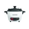 Cookers BLACK+DECKER 3-Cup White Rice Cooker With Steaming Basket And Non-Stick Pot 1 Cookers BLACK+DECKER 3-Cup White Rice Cooker With Steaming Basket And Non-Stick Pot -Dessert Makers Popular Store white black decker rice cookers rc503 64 1000