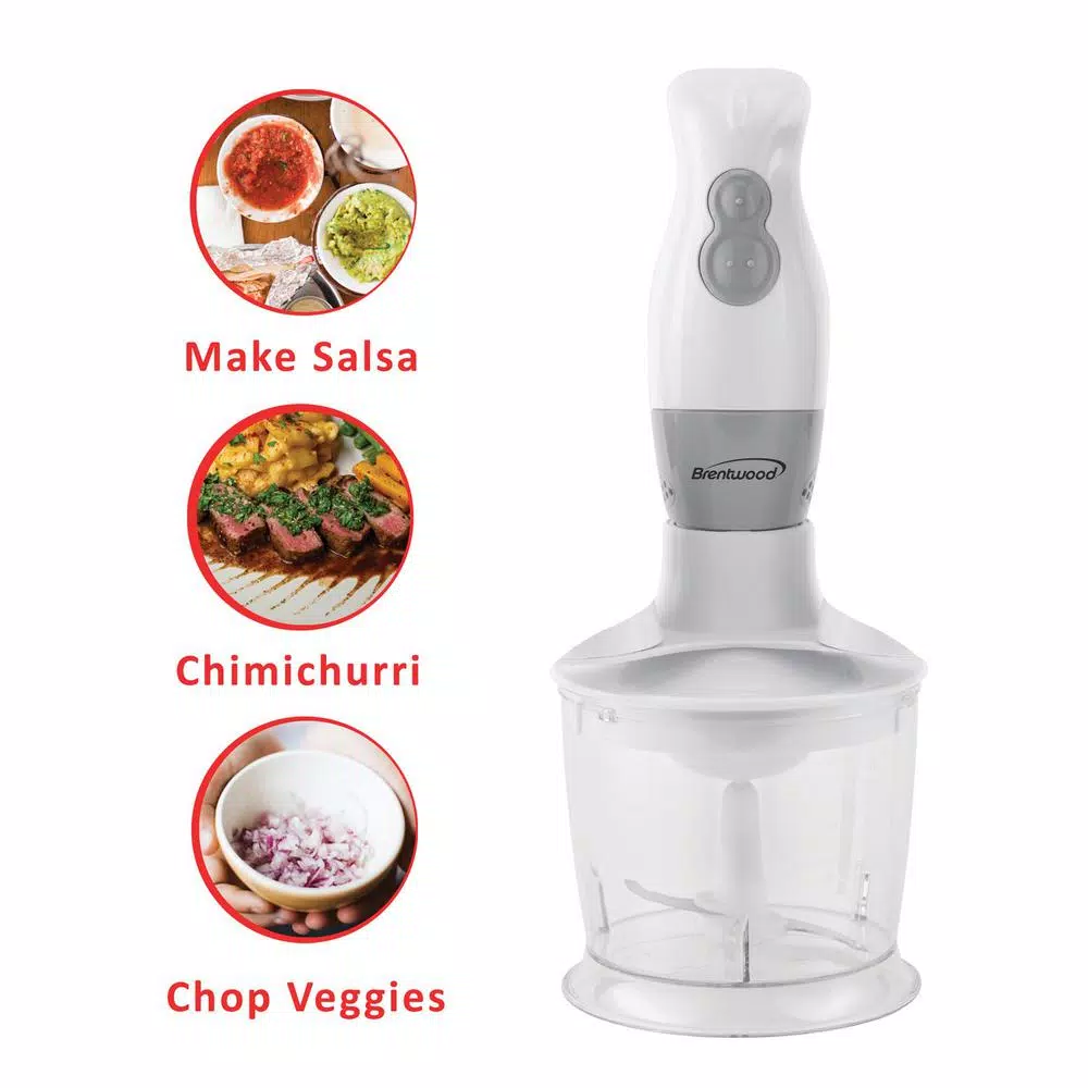 Mixers Brentwood Appliances 2-Speed White Hand Mixer Blender And Food Processor With Balloon Whisk 6 Mixers Brentwood Appliances 2-Speed White Hand Mixer Blender And Food Processor With Balloon Whisk - Image 4