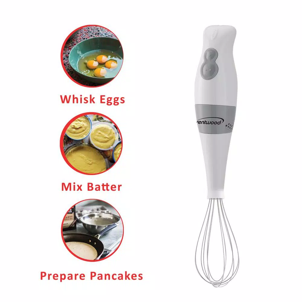 Mixers Brentwood Appliances 2-Speed White Hand Mixer Blender And Food Processor With Balloon Whisk 7 Mixers Brentwood Appliances 2-Speed White Hand Mixer Blender And Food Processor With Balloon Whisk - Image 5