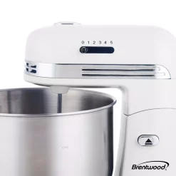 Mixers Brentwood Appliances 3 Qt. 5-Speed White With Stainless Steel Mixing Bowl Stand Mixer 16 Mixers Brentwood Appliances 3 Qt. 5-Speed White With Stainless Steel Mixing Bowl Stand Mixer -Dessert Makers Popular Store white brentwood appliances stand mixers sm 1162w 76 1000