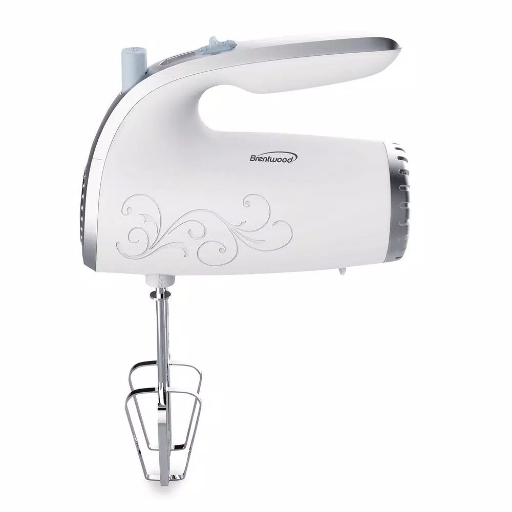Mixers Brentwood 5-Speed White Hand Mixer 3 Mixers Brentwood 5-Speed White Hand Mixer