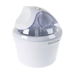 Dessert Makers Classic Cuisine 1 Qt. White Ice Cream Maker And Frozen Yogurt Machine With Recipe Booklet