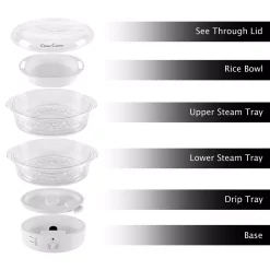 Cookers Classic Cuisine 6.3 Qt. White Rice Cooker With Built-In Timer And Locking Lid 9 Cookers Classic Cuisine 6.3 Qt. White Rice Cooker With Built-In Timer And Locking Lid -Dessert Makers Popular Store white classic cuisine rice cookers m030212 4f 1000