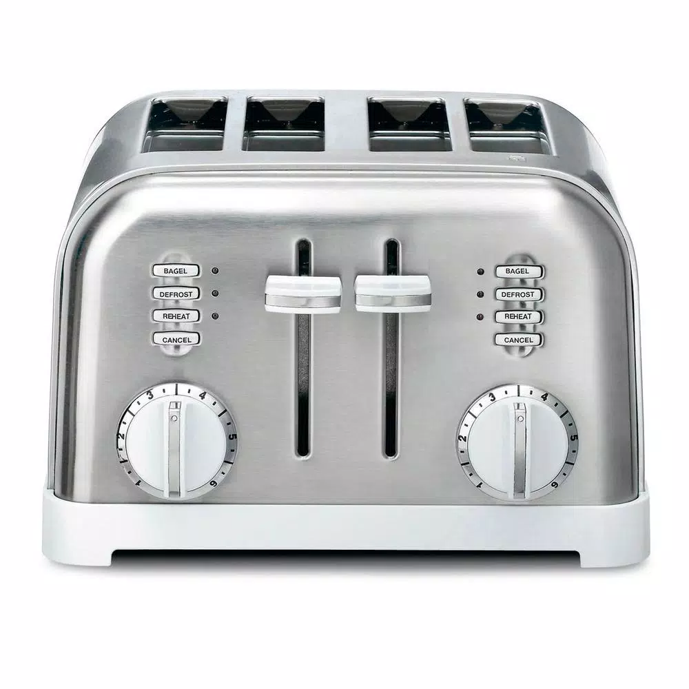 Toasters Cuisinart Classic Series 4-Slice White Wide Slot Toaster With Crumb Tray 4 Toasters Cuisinart Classic Series 4-Slice White Wide Slot Toaster With Crumb Tray - Image 2