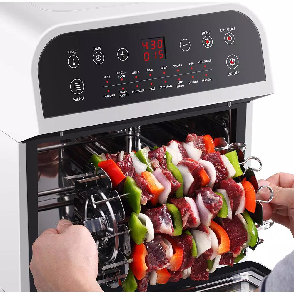 Toasters GoWISE USA 1600 W White Rotisserie Oven And 12.7 Qt. Electric Air Fryer 4 Toasters GoWISE USA 1600 W White Rotisserie Oven And 12.7 Qt. Electric Air Fryer - Image 2