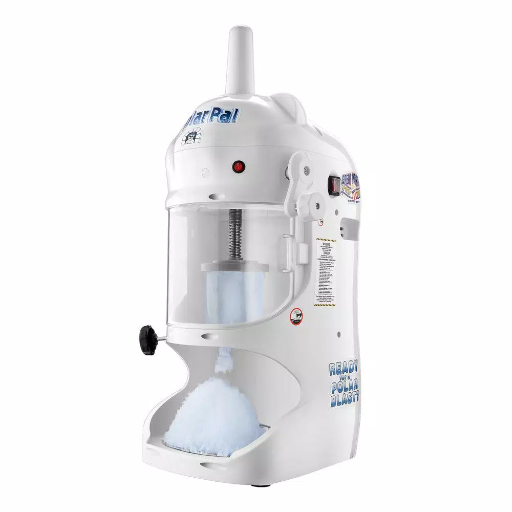 Dessert Makers Great Northern Great Northern Polar Pal 128 Oz. White Ice Block Shaver And Snow Cone Machine 7 Dessert Makers Great Northern Great Northern Polar Pal 128 Oz. White Ice Block Shaver And Snow Cone Machine - Image 5