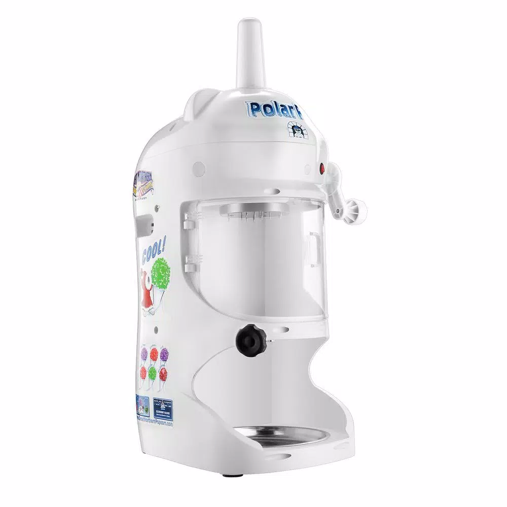 Dessert Makers Great Northern Great Northern Polar Pal 128 Oz. White Ice Block Shaver And Snow Cone Machine 4 Dessert Makers Great Northern Great Northern Polar Pal 128 Oz. White Ice Block Shaver And Snow Cone Machine - Image 2