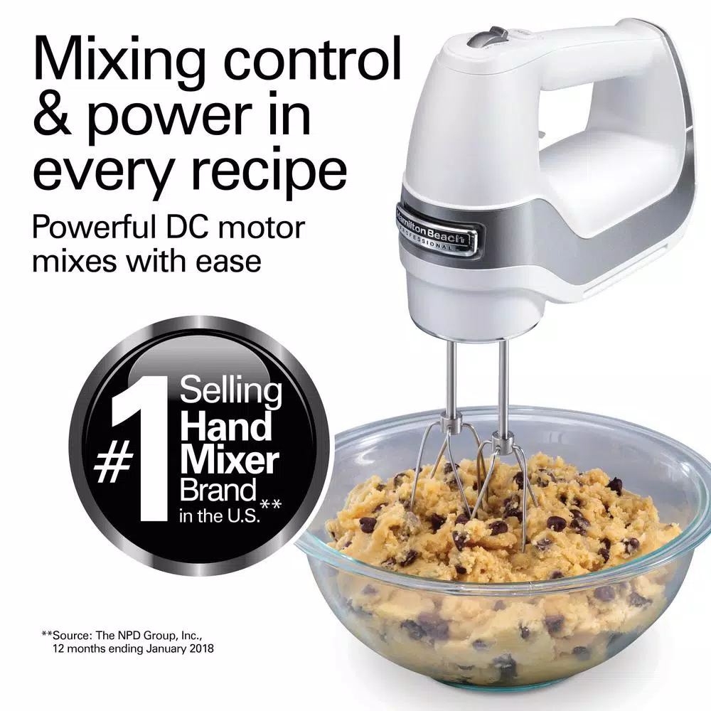 Mixers Hamilton Beach Professional 5-Speed White Hand MIxer 4 Mixers Hamilton Beach Professional 5-Speed White Hand MIxer - Image 2