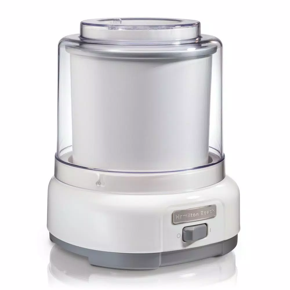 Dessert Makers Hamilton Beach 1.5 Qt. White Ice Cream Maker 3 Dessert Makers Hamilton Beach 1.5 Qt. White Ice Cream Maker