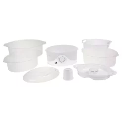 Cookers KALORIK 9.5 Qt. White Food Steamer And Rice Cooker With Built-In Timer -Dessert Makers Popular Store white kalorik rice cookers dg 33761 c3 1000